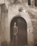 Henry Scripps Booth peaks out the front door of Thornlea, circa 1935.
© Cranbrook Archives